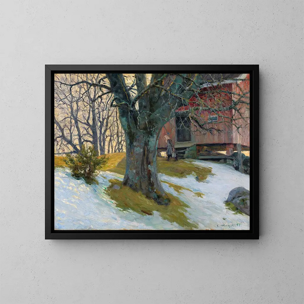 i april - Gustav Wentzel — inramlat konstverk på väggen