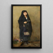 La Fille aux fleurs - Gustave-Claude-Étienne Courtois — inramlat konstverk på väggen