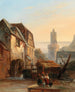 Andernach sur le Rhin Lavandières au moulin - Gustave Adolphe Simonau — vy av konstverket
