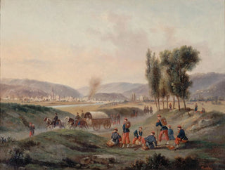 Sarrebruck efter slaget den 5 augusti 1870 - Gustave Boulanger — vy av konstverket