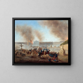 Episod av kommunen, place de la Concorde - Gustave Boulanger — inramlat konstverk på väggen