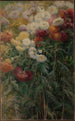 Krysantemum i trädgården i Petit-Gennevilliers - Gustave Caillebotte — vy av konstverket
