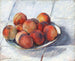 L'Assiette de pêches - Gustave Caillebotte — vy av konstverket