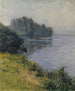 La Seine à l’île Marante par temps brumeux av Gustave Caillebotte — vy av konstverket