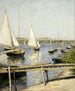 segelbåtar i Argenteuil - Gustave Caillebotte — vy av konstverket