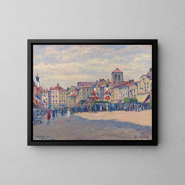 Fête du 14 juillet 1920 à Châlons-sur-Marne - Gustave Cariot — inramlat konstverk på väggen