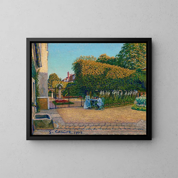Le Jardin - Gustave Cariot — inramlat konstverk på väggen