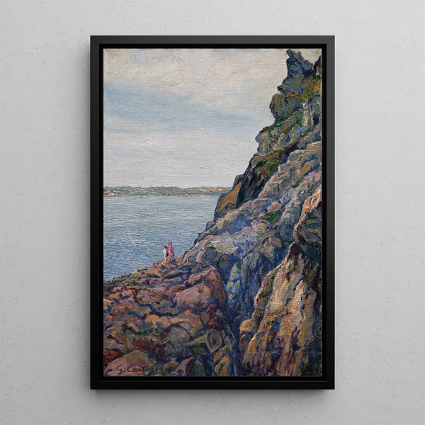 Studie av klippor i Perros-Guirec - Gustave Cariot — inramlat konstverk på väggen