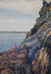Studie av klippor i Perros-Guirec - Gustave Cariot — vy av konstverket