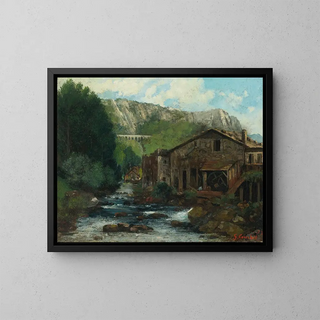 Gustave Courbet - A Mill In A Rocky Landscape.webp