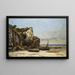 Strand i Normandie - Gustave Courbet — inramlat konstverk på väggen