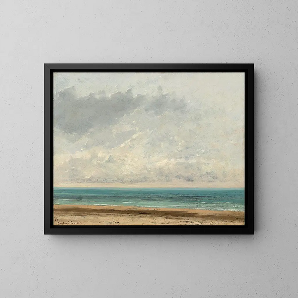 Mer lugn - Gustave Courbet — inramlat konstverk på väggen