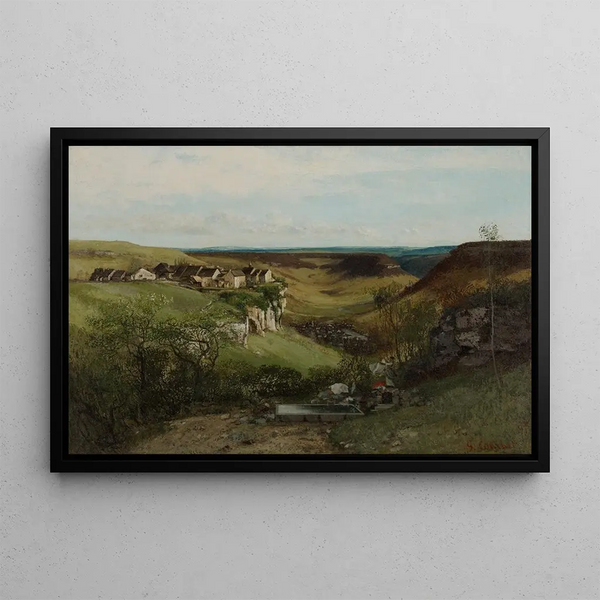 Château d'Ornans - Gustave Courbet — inramlat konstverk på väggen