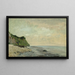 Falaise au bord de la mer vue Petite Plage soleil levant - Gustave Courbet — inramlat konstverk på väggen