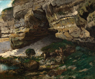Gustave Courbet - Felsige Landschaft mit Rehen.webp