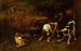 jakthundar med död hare - Gustave Courbet — vy av konstverket