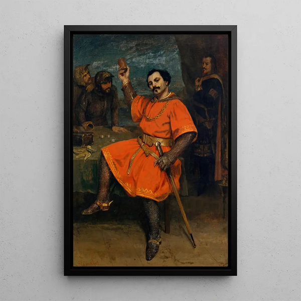 Louis Gueymard 1822-1880 av Robert le Diable - Gustave Courbet — inramlat konstverk på väggen