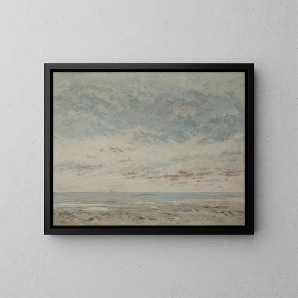 Basse mer à Trouville - Gustave Courbet — inramlat konstverk på väggen