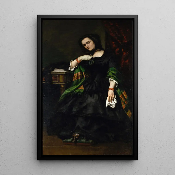 Madame Auguste Cuoq Mathilde Desportes 1827-1910 - Gustave Courbet — inramlat konstverk på väggen