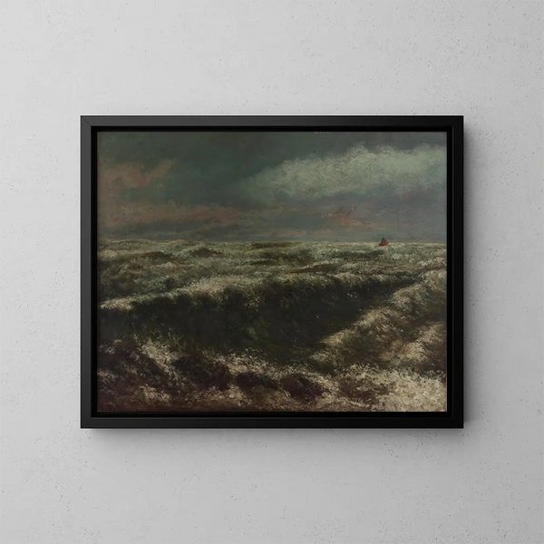 Marina - Gustave Courbet — inramlat konstverk på väggen