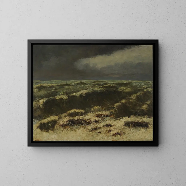 Mer orageuse - Gustave Courbet — inramlat konstverk på väggen