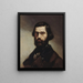 Portrait de Jules Valls - Gustave Courbet — inramlat konstverk på väggen