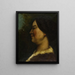 Porträtt av kvinna - Gustave Courbet — inramlat konstverk på väggen