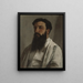 Portrait de Jules Bordet - Gustave Courbet — inramlat konstverk på väggen