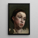 Portrait av en ung kvinna - Gustave Courbet — inramlat konstverk på väggen