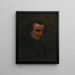 Portrait av kompositören Hector Berlioz - Gustave Courbet — inramlat konstverk på väggen