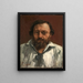 Portrait av poeten Pierre Dupont - Gustave Courbet — inramlat konstverk på väggen