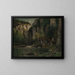 Rivière et rochers - Gustave Courbet — inramlat konstverk på väggen
