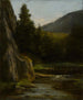 Rochers sapins ruisseau - Gustave Courbet — vy av konstverket