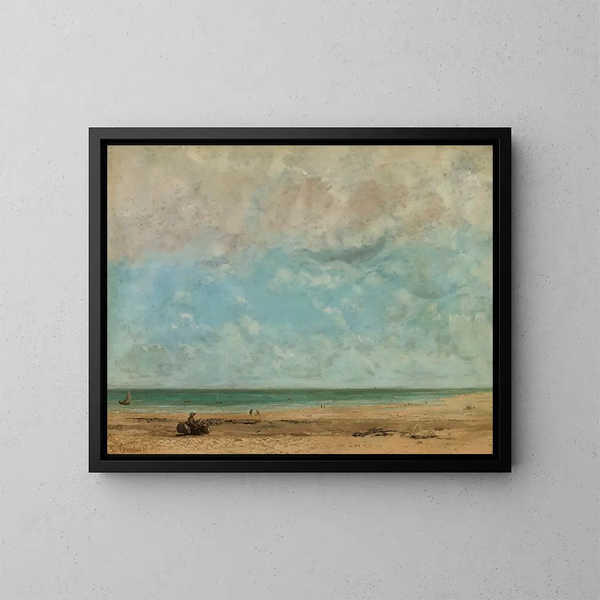Landskap med maritimt motiv - Gustave Courbet — inramlat konstverk på väggen