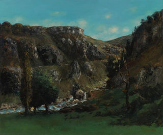Vallée de la Loue nära Mouthiers-Haute-Pierre - Gustave Courbet — vy av konstverket