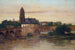 Vue de Francfort avec le vieux pont depuis Sachsenhausen - Gustave Courbet — vy av konstverket