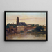 Vue de Francfort avec le vieux pont depuis Sachsenhausen - Gustave Courbet — inramlat konstverk på väggen
