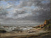 Vy av ett stormigt hav nära en klippa - Gustave Courbet — vy av konstverket