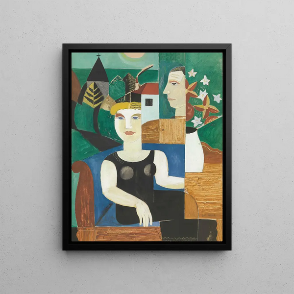 Gustave De Smet - De kunstenaar en zijn vrouw bij maanlicht.webp