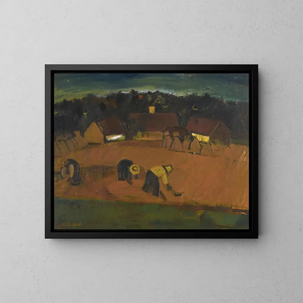 La Moisson - Gustave De Smet — inramlat konstverk på väggen