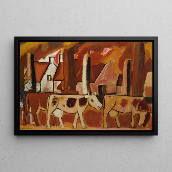 Gustave De Smet - Les Vaches Dans Une Mne Vers Ltable.webp