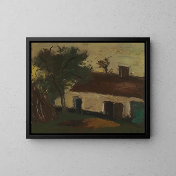 Stallet - Gustave De Smet — inramlat konstverk på väggen