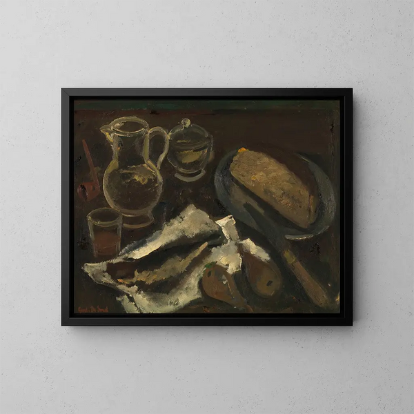 Stillleben - Gustave De Smet — inramlat konstverk på väggen