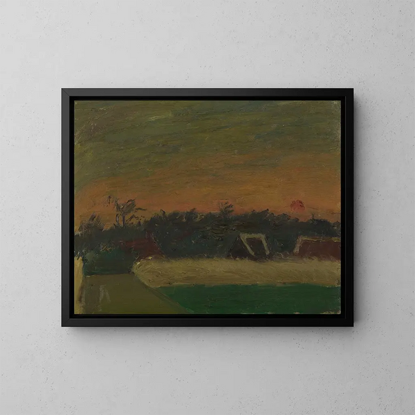 Solnedgång - Gustave De Smet — inramlat konstverk på väggen