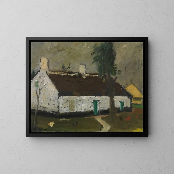 Ferme blanche - Gustave De Smet — inramlat konstverk på väggen