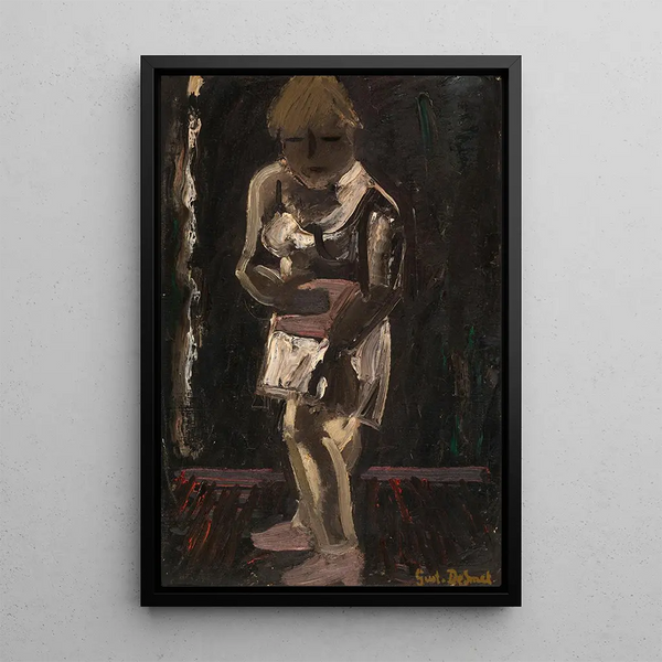 Chemise blanche sur fond noir - Gustave De Smet — inramlat konstverk på väggen