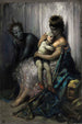 La famille du saltimbanque l'enfant blessé - Gustave Doré — vy av konstverket