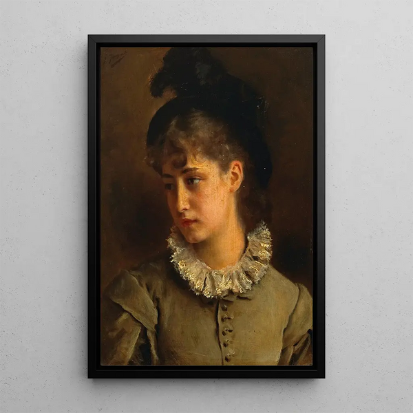 En högtidlig skönhet - Gustave Jean Jacquet — inramlat konstverk på väggen