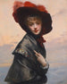 Dame au chapeau - Gustave Jean Jacquet — vy av konstverket