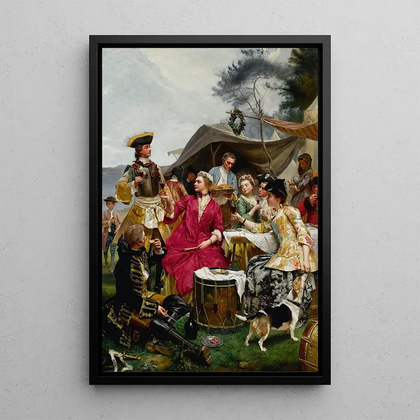 La Bienvenue - Gustave Jean Jacquet — inramlat konstverk på väggen